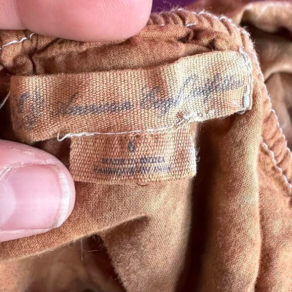 Womens Dress Size 6 Brown Tie Dye Ruffle Hippie Boho Festival Beachy Vacation - Picture 7 of 8